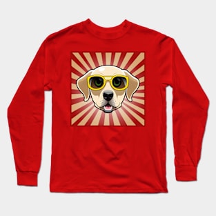 Yellow Sunglasses Golden Retriever Dog Long Sleeve T-Shirt